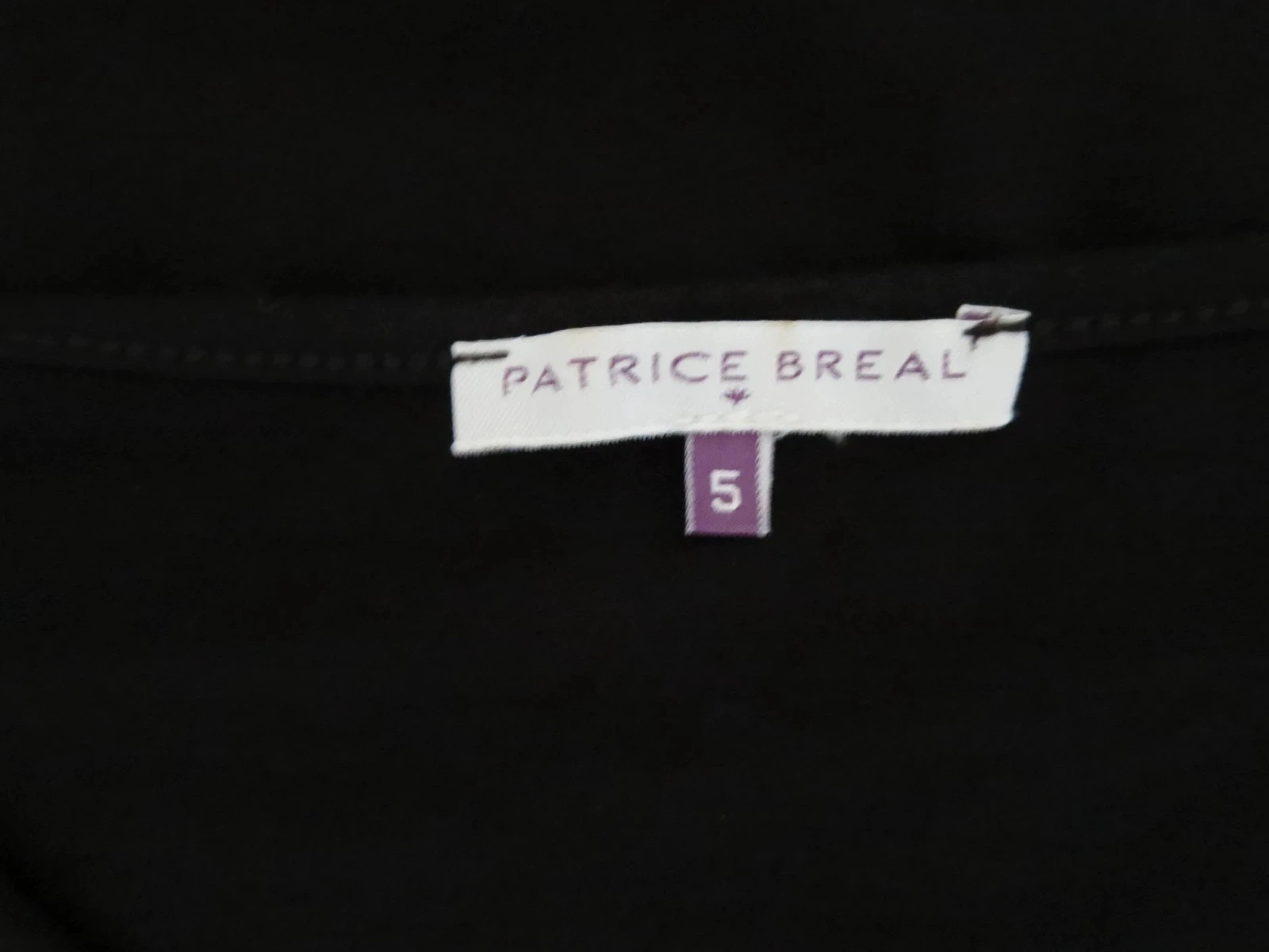 Haut Patrice Bréal noir imprimé – T. 42/44 XL – Manches 3/4 – Très bon état – photo 3
